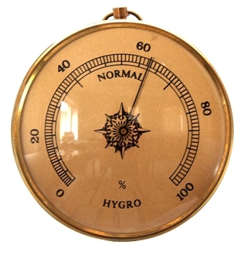 Vlkoměr bimetal 8,5cm kulatý zlatý